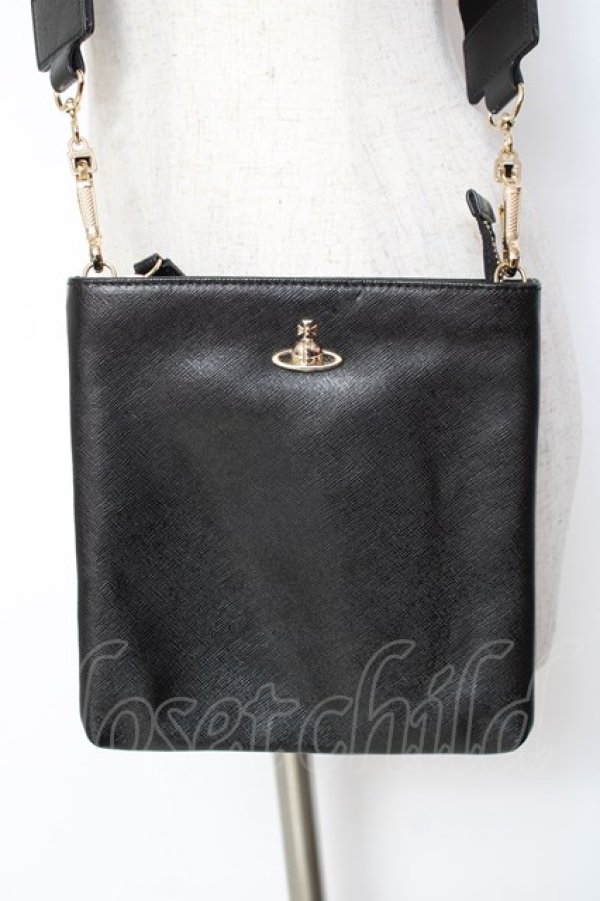 画像2: ヴィヴィアンウエストウッド 中古 / ORB クロスボディバッグ  ブラック  Y-25-11-16-013-ba-SZ-ZY (2)