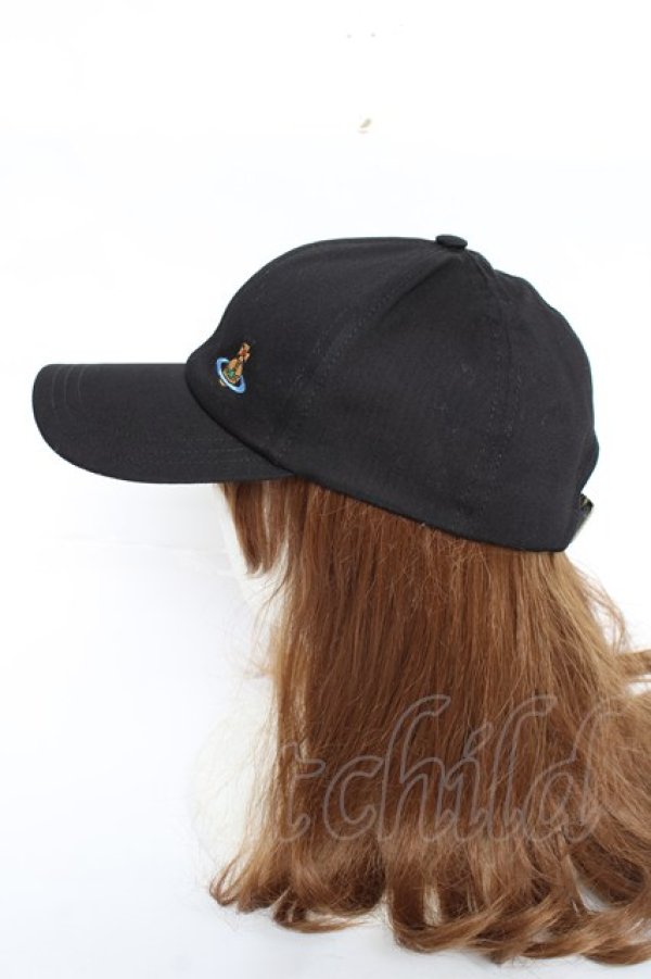 画像2: ヴィヴィアンウエストウッド 中古 / BASEBALL CAP  ブラック  Y-25-11-16-019-ha-SZ-ZY (2)