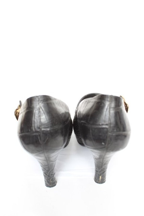 画像3: ヴィヴィアンウエストウッド×Melissa 中古 / Crocoシューズ JP22 ブラック  Y-25-12-17-024-sh-SZ-ZY (3)