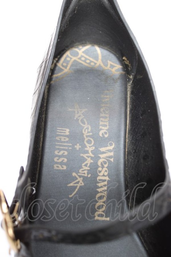 画像5: ヴィヴィアンウエストウッド×Melissa 中古 / Crocoシューズ JP22 ブラック  Y-25-12-17-024-sh-SZ-ZY (5)