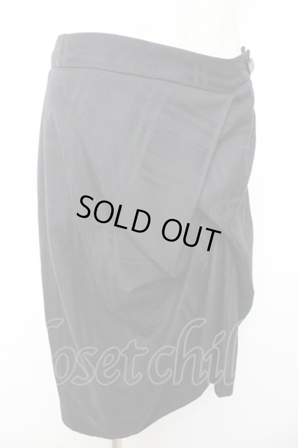 画像3: ヴィヴィアンウエストウッド 中古 / ドレープ変形スカート 3 ブラック  Y-25-12-17-027-sk-SZ-ZY (3)