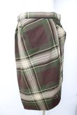画像2: ヴィヴィアンウエストウッド 中古 / チェック柄アシメスカート 42 グリーン  Y-25-12-17-028-sk-SZ-ZY (2)