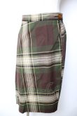画像3: ヴィヴィアンウエストウッド 中古 / チェック柄アシメスカート 42 グリーン  Y-25-12-17-028-sk-SZ-ZY (3)