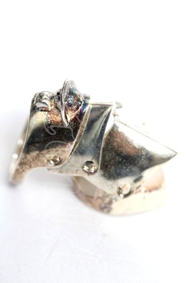 画像2: ヴィヴィアンウエストウッド 中古 / ARMOR RING S シルバー  Y-25-12-17-004-ac-SZ-ZY (2)