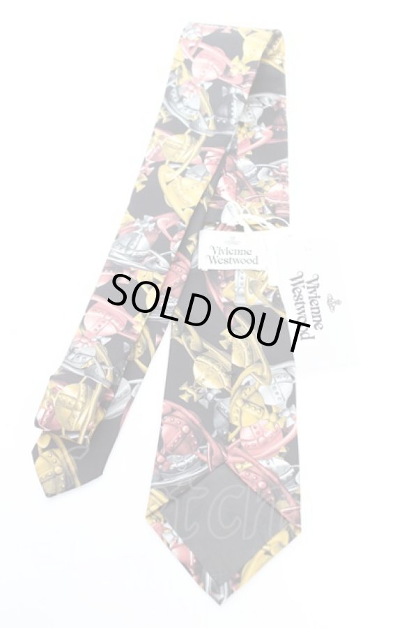 画像2: ヴィヴィアンウエストウッド 中古 / CRAZY ORB ネクタイ  ブラック  Y-25-12-17-011-gd-SZ-ZY (2)