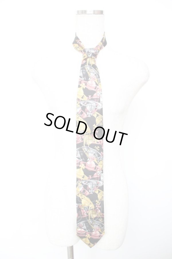 画像3: ヴィヴィアンウエストウッド 中古 / CRAZY ORB ネクタイ  ブラック  Y-25-12-17-011-gd-SZ-ZY (3)