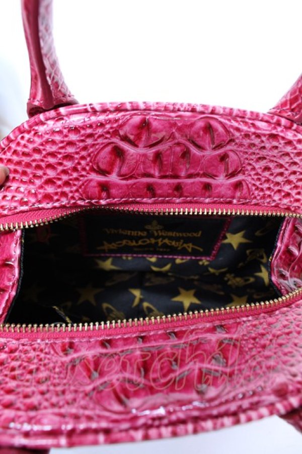 画像6: ANGLOMANIA 中古 / クロコヤスミンバッグ  ピンク  Y-25-12-17-021-ba-SZ-ZY (6)