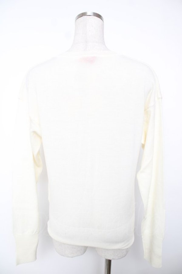 画像2: ヴィヴィアンウエストウッド 中古 / カラーオーブ刺繍カーディガン M アイボリー  Y-25-12-21-019-to-SZ-ZY (2)