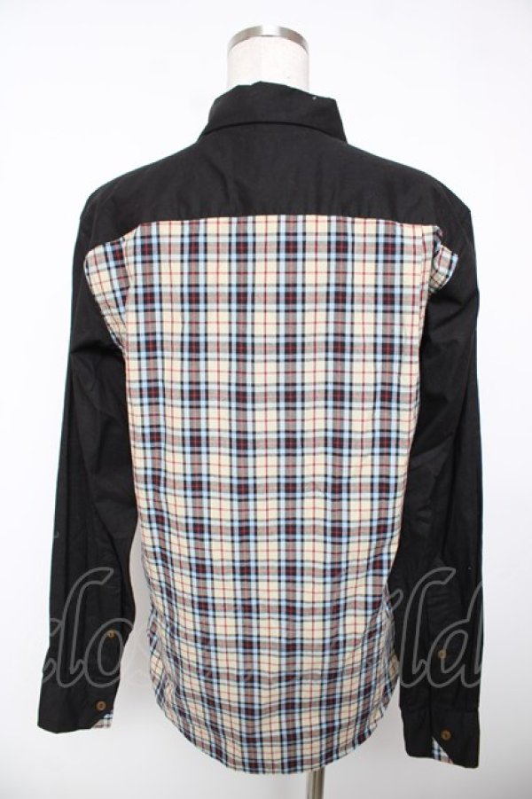 画像2: ヴィヴィアンウエストウッド MAN 中古 / チェッククラシックシャツ 44 黒  Y-25-12-21-021-bl-SZ-ZY (2)