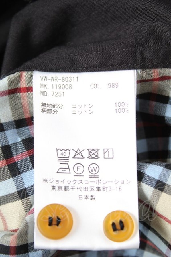 画像5: ヴィヴィアンウエストウッド MAN 中古 / チェッククラシックシャツ 44 黒  Y-25-12-21-021-bl-SZ-ZY (5)