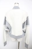画像2: ヴィヴィアンウエストウッド 中古 / 裏毛ナッピング起毛パネル切リ替エトップ 00 オフ白×グレー  Y-25-12-21-023-op-SZ-ZY (2)