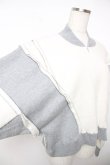 画像4: ヴィヴィアンウエストウッド 中古 / 裏毛ナッピング起毛パネル切リ替エトップ 00 オフ白×グレー  Y-25-12-21-023-op-SZ-ZY (4)