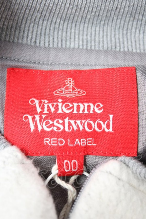 画像5: ヴィヴィアンウエストウッド 中古 / 裏毛ナッピング起毛パネル切リ替エトップ 00 オフ白×グレー  Y-25-12-21-023-op-SZ-ZY (5)
