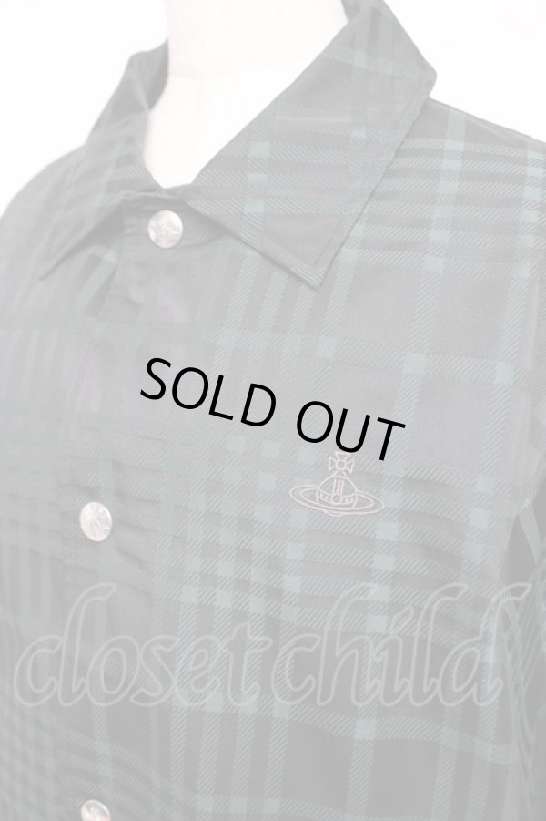 画像3: ヴィヴィアンウエストウッド MAN 中古 / CHECK COACH JACKET 44 グリーン  Y-25-12-21-024-jc-SZ-ZY (3)