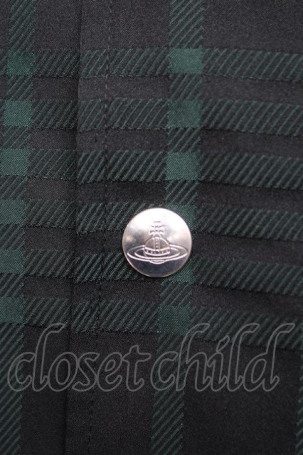 画像4: ヴィヴィアンウエストウッド MAN 中古 / CHECK COACH JACKET 44 グリーン  Y-25-12-21-024-jc-SZ-ZY (4)