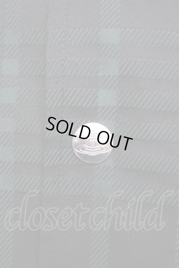 画像4: ヴィヴィアンウエストウッド MAN 中古 / CHECK COACH JACKET 44 グリーン  Y-25-12-21-024-jc-SZ-ZY (4)