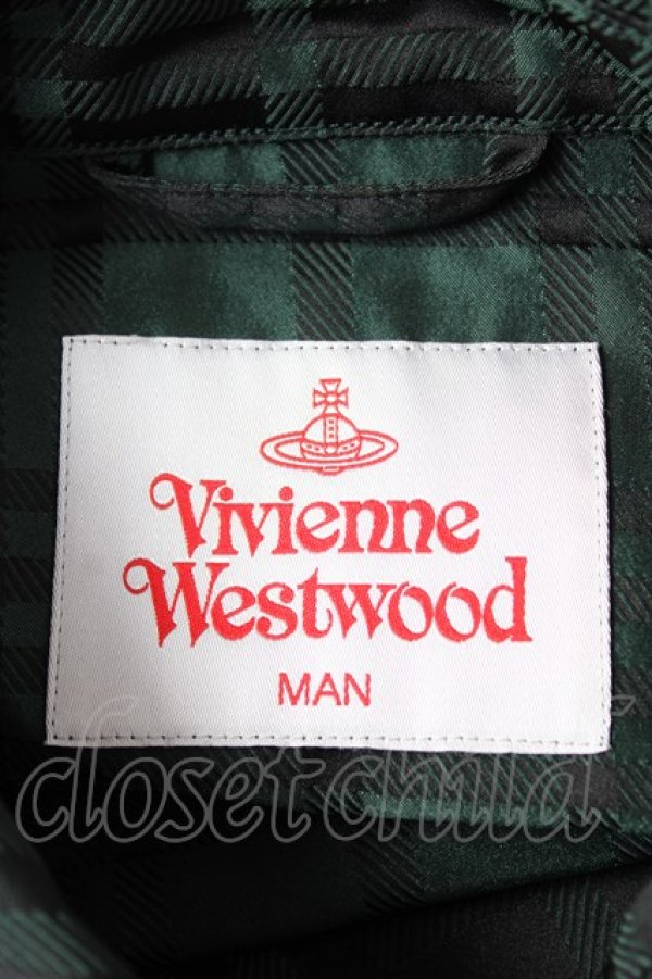 画像5: ヴィヴィアンウエストウッド MAN 中古 / CHECK COACH JACKET 44 グリーン  Y-25-12-21-024-jc-SZ-ZY (5)