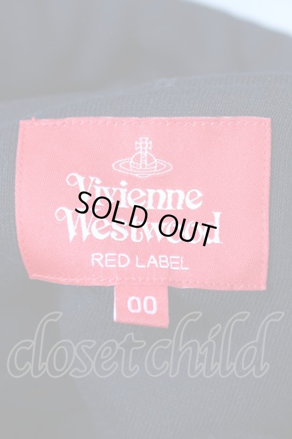 画像4: ヴィヴィアンウエストウッド 中古 / コットン裏起毛ライン入リフーディー 00 ブラック×レッド  Y-25-12-21-028-to-SZ-ZY (4)