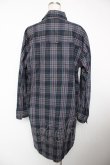 画像2: ヴィヴィアンウエストウッド MAN 中古 / チェック柄ロングシャツ 44 ネイビー×グリーン  Y-25-12-21-030-bl-SZ-ZY (2)