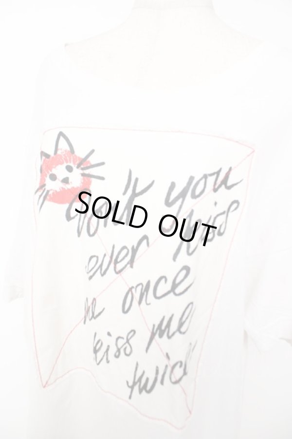 画像3: ヴィヴィアンウエストウッド MAN 中古 / KISS ME KITTYリラックスTシャツ 48 ホワイト  Y-25-12-21-004-ts-SZ-ZY (3)