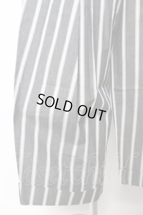 画像3: ヴィヴィアンウエストウッド 中古 / ストライプクロップドワイドパンツ 02 グレー  Y-25-12-21-037-pa-SZ-ZY (3)