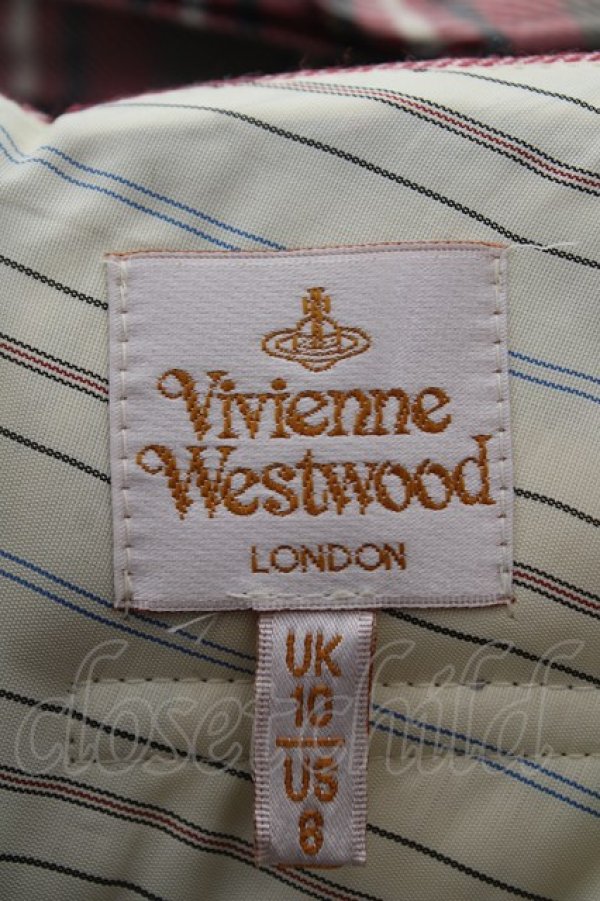 画像5: ヴィヴィアンウエストウッド 中古 / タータンチェックボンテージスカート UK10/US8 ベージュ×グリーン  Y-25-12-21-038-sk-SZ-ZY (5)