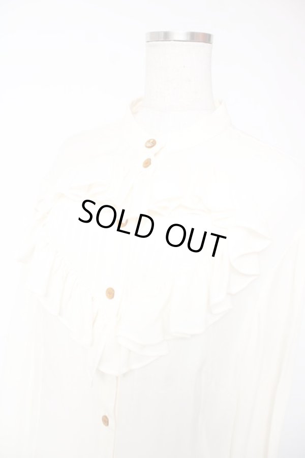 画像3: ヴィヴィアンウエストウッド 中古 / ハートフリルブラウス 40 生成リ  Y-25-12-21-001-bl-SZ-ZY (3)