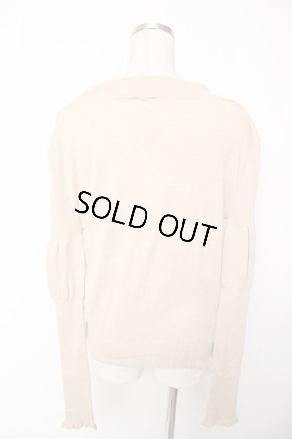 画像2: ヴィヴィアンウエストウッド 中古 / オーブ刺繍フリルボウタイカーディガン S ベージュ  Y-25-12-21-007-bl-SZ-ZY (2)