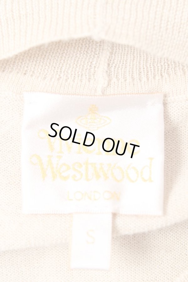 画像6: ヴィヴィアンウエストウッド 中古 / オーブ刺繍フリルボウタイカーディガン S ベージュ  Y-25-12-21-007-bl-SZ-ZY (6)