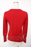 画像2: ヴィヴィアンウエストウッド 中古 / 単色オーブ刺繍ラウンドネックニット 2 レッド  Y-25-12-21-008-to-SZ-ZY (2)