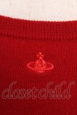 画像3: ヴィヴィアンウエストウッド 中古 / 単色オーブ刺繍ラウンドネックニット 2 レッド  Y-25-12-21-008-to-SZ-ZY (3)