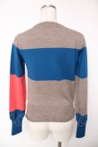 画像2: ヴィヴィアンウエストウッド 中古 / カラーオーブ刺繍カーディガン XS グレー×レッド×ブルー  Y-25-12-21-009-to-SZ-ZY (2)