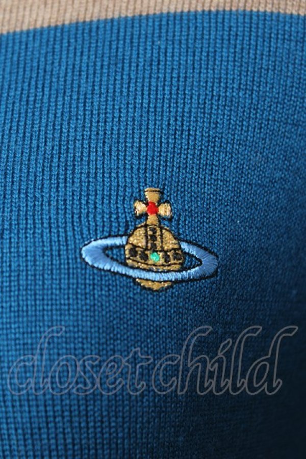 画像3: ヴィヴィアンウエストウッド 中古 / カラーオーブ刺繍カーディガン XS グレー×レッド×ブルー  Y-25-12-21-009-to-SZ-ZY (3)
