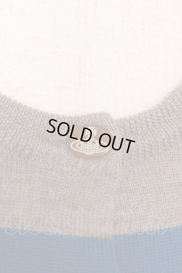 画像4: ヴィヴィアンウエストウッド 中古 / カラーオーブ刺繍カーディガン XS グレー×レッド×ブルー  Y-25-12-21-009-to-SZ-ZY (4)