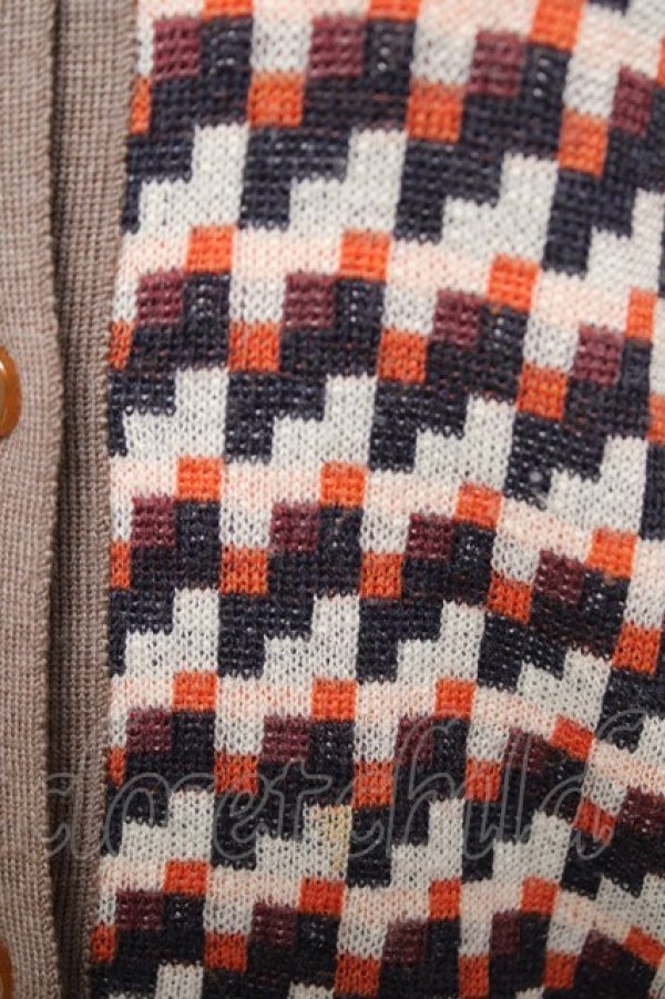 画像4: ヴィヴィアンウエストウッド 中古 / キューブチェック柄カーディガン  ブラウン  Y-25-12-21-010-to-SZ-ZY (4)