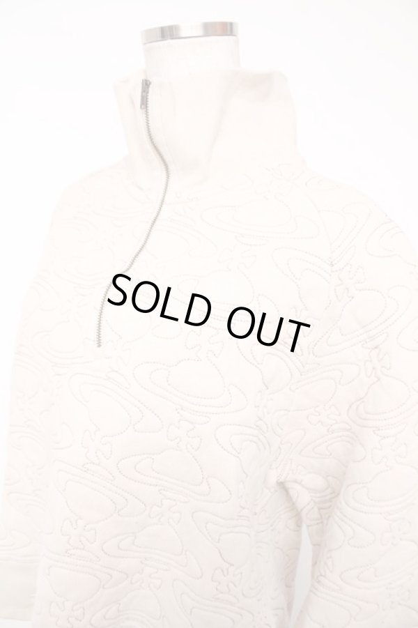 画像3: ヴィヴィアンウエストウッド 中古 / ORBキルティングハーフジッププルオーバー 00 ベージュ  Y-25-12-21-012-to-SZ-ZY (3)