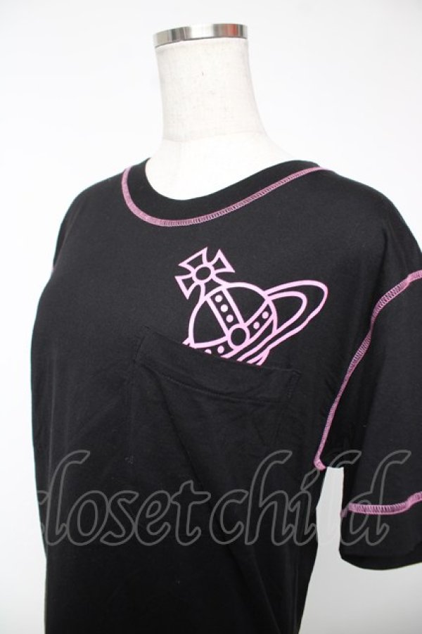 画像3: ヴィヴィアンウエストウッド MAN 中古 / COLOR PEEK ORB POCKET RELAX T-SHIRT F ブラック  Y-25-12-21-013-pa-SZ-ZY (3)