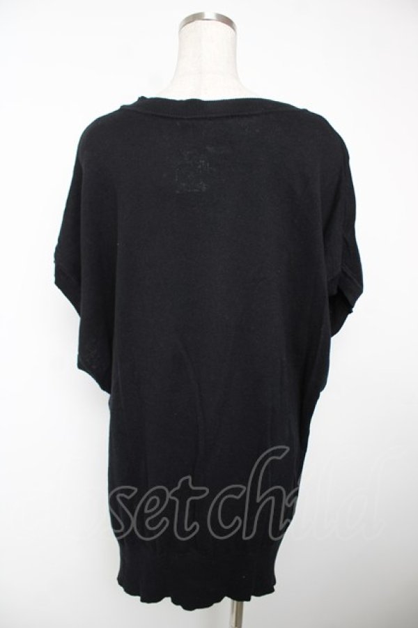 画像2: ヴィヴィアンウエストウッド MAN 中古 / 単色オーブ刺繍リラックスベスト F ブラック  Y-25-12-21-015-bl-SZ-ZY (2)