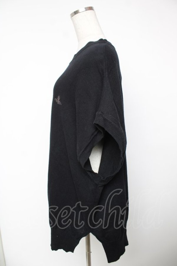 画像3: ヴィヴィアンウエストウッド MAN 中古 / 単色オーブ刺繍リラックスベスト F ブラック  Y-25-12-21-015-bl-SZ-ZY (3)