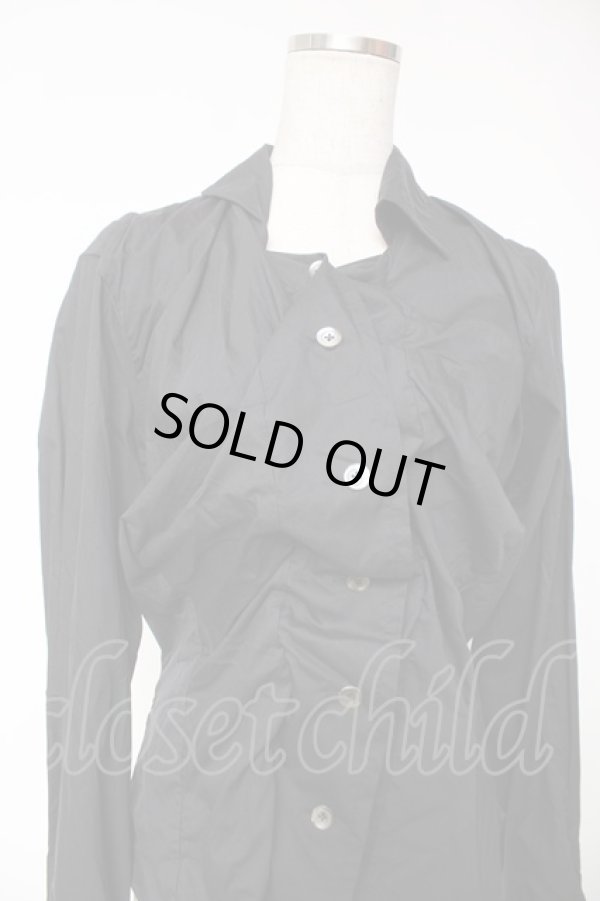 画像3: ヴィヴィアンウエストウッド 中古 / ドレープデザインブラウス UK12/US8 ブラック  Y-25-12-21-002-bl-SZ-ZY (3)