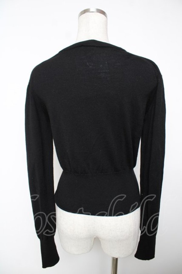 画像2: ヴィヴィアンウエストウッド 中古 / GOLD LABEL カラーオーブ刺繍カーディガン  ブラック  Y-25-12-21-017-to-SZ-ZY (2)