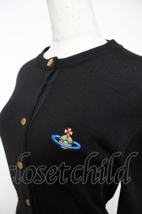 画像3: ヴィヴィアンウエストウッド 中古 / GOLD LABEL カラーオーブ刺繍カーディガン  ブラック  Y-25-12-21-017-to-SZ-ZY (3)