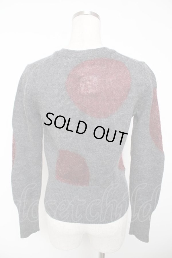 画像2: ヴィヴィアンウエストウッド 中古 / ラメスポットニットカーディガン 2 グレー  Y-25-12-21-018-to-SZ-ZY (2)