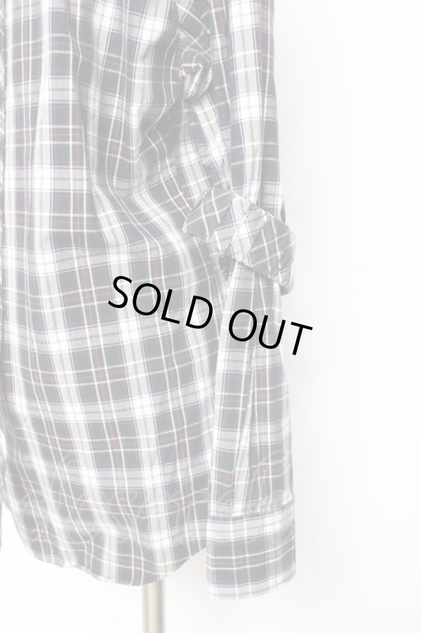 画像4: ヴィヴィアンウエストウッド MAN 中古 / ボンテージデザインチェックシャツ 46 紺ｘグリーンｘ白  Y-26-01-28-018-bl-AS-ZH (4)