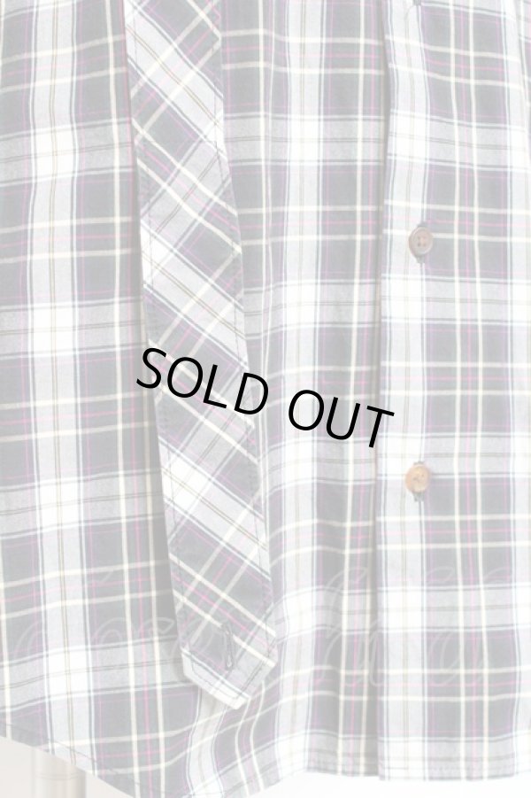 画像7: ヴィヴィアンウエストウッド MAN 中古 / ボンテージデザインチェックシャツ 46 紺ｘグリーンｘ白  Y-26-01-28-018-bl-AS-ZH (7)