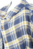 画像4: ヴィヴィアンウエストウッド MAN 中古 / MADRAS CHECK PATCHWORK DRAPEブラウス  イエローｘ紺  Y-26-01-28-019-bl-AS-OS (4)