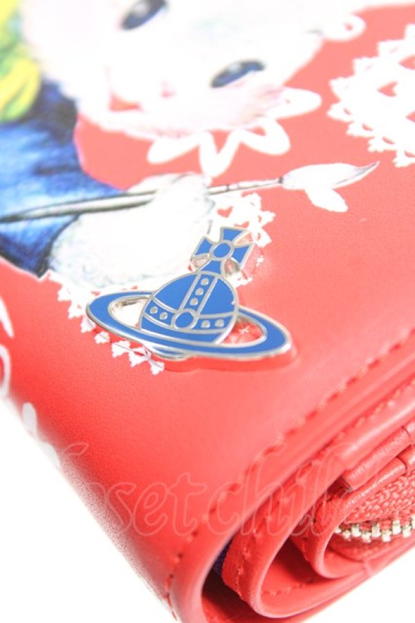 画像7: ヴィヴィアンウエストウッド 中古 / PAINTING BUNNY ショルダーウォレット  レッド  Y-26-01-28-002-gd-SZ-ZY (7)