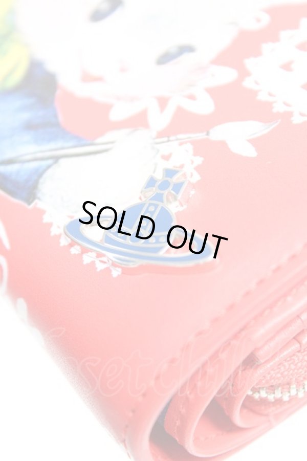 画像7: ヴィヴィアンウエストウッド 中古 / PAINTING BUNNY ショルダーウォレット  レッド  Y-26-01-28-002-gd-SZ-ZY (7)