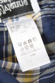 画像7: ヴィヴィアンウエストウッド MAN 中古 / MADRAS CHECK PATCHWORK DRAPEブラウス  イエローｘ紺  Y-26-01-28-019-bl-AS-OS (7)