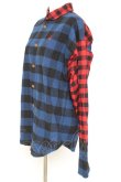 画像2: ヴィヴィアンウエストウッド 中古 / ギンガムチェックブロッキングシャツ  赤×青  Y-26-01-28-021-bl-AS-ZH (2)